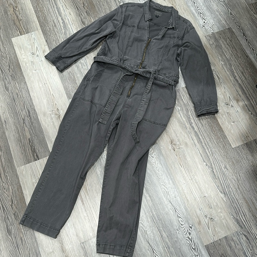 Grey long sleeve jumpsuit - Picture 4 of 8